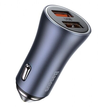 Автомобильное зарядное устройство BASEUS Golden Contactor Pro Dual , 2USB  Кабель USB-Type-C, 5A, - 2