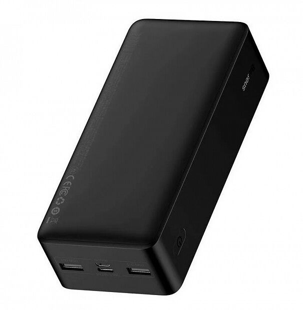 Портативный аккумулятор BASEUS Bipow Digital Display 15W, 3A, 30000 мА⋅ч, черный - 1