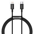 Кабель USB-C BASEUS Superior Series Fast Charging, Type-C - Lightning, 20W, 2 м, черный - фото