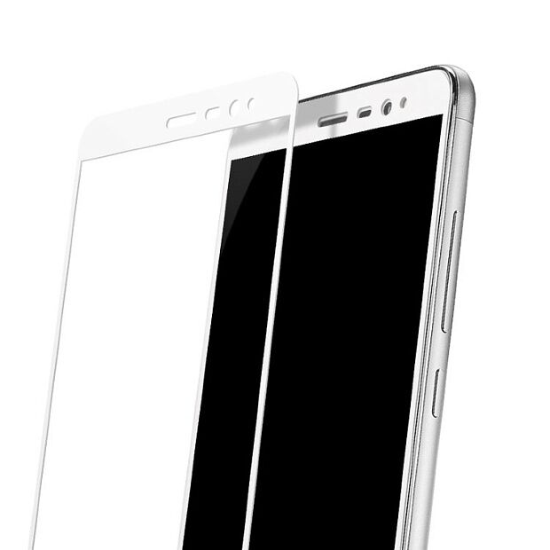 Защитное стекло с мягкими краями для Redmi Note 3 Pro SE Lenuo CF Soft Side Glass (White) - 2
