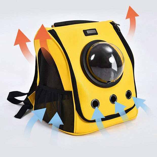 Переноска-рюкзак для животных Xiaomi Small Animal Star Space Capsule Shoulder Bag (Yellow/Желтый) - 6