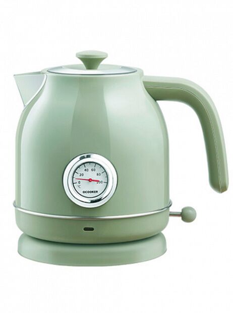 Чайник с датчиком температуры Qcooker Retro Electric Kettle 1.7L (Green/Зеленый) - 1