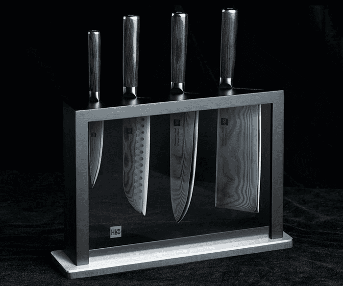 Дизайн подставки для ножей Xiaomi Huo Hou Set of 5 Damascus Knife Sets 