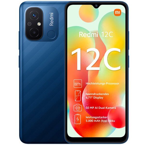 Смартфон Redmi 12С 3Gb/64Gb Blue RU NFC - 1