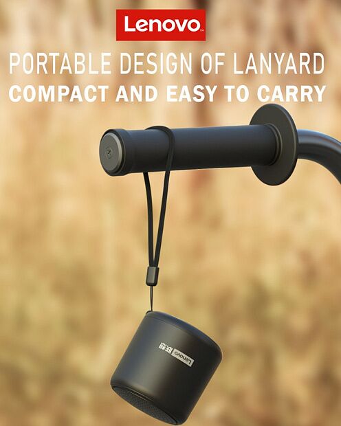 Колонка Lenovo Portable Bluetooth Speaker L01 (Black) - 7